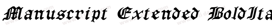 Manuscript Extended BoldItalic字体转换